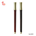 Luxury Slim Wooden Roller Pen con adornos dorados logotipo grabador para regalo